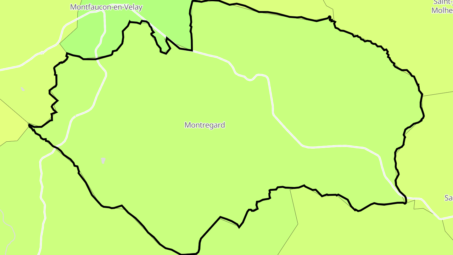 Carte des prix de l'immobilier Montregard