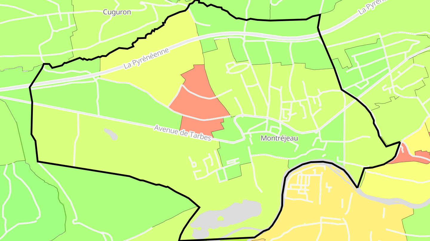 Carte des prix de l'immobilier Montréjeau