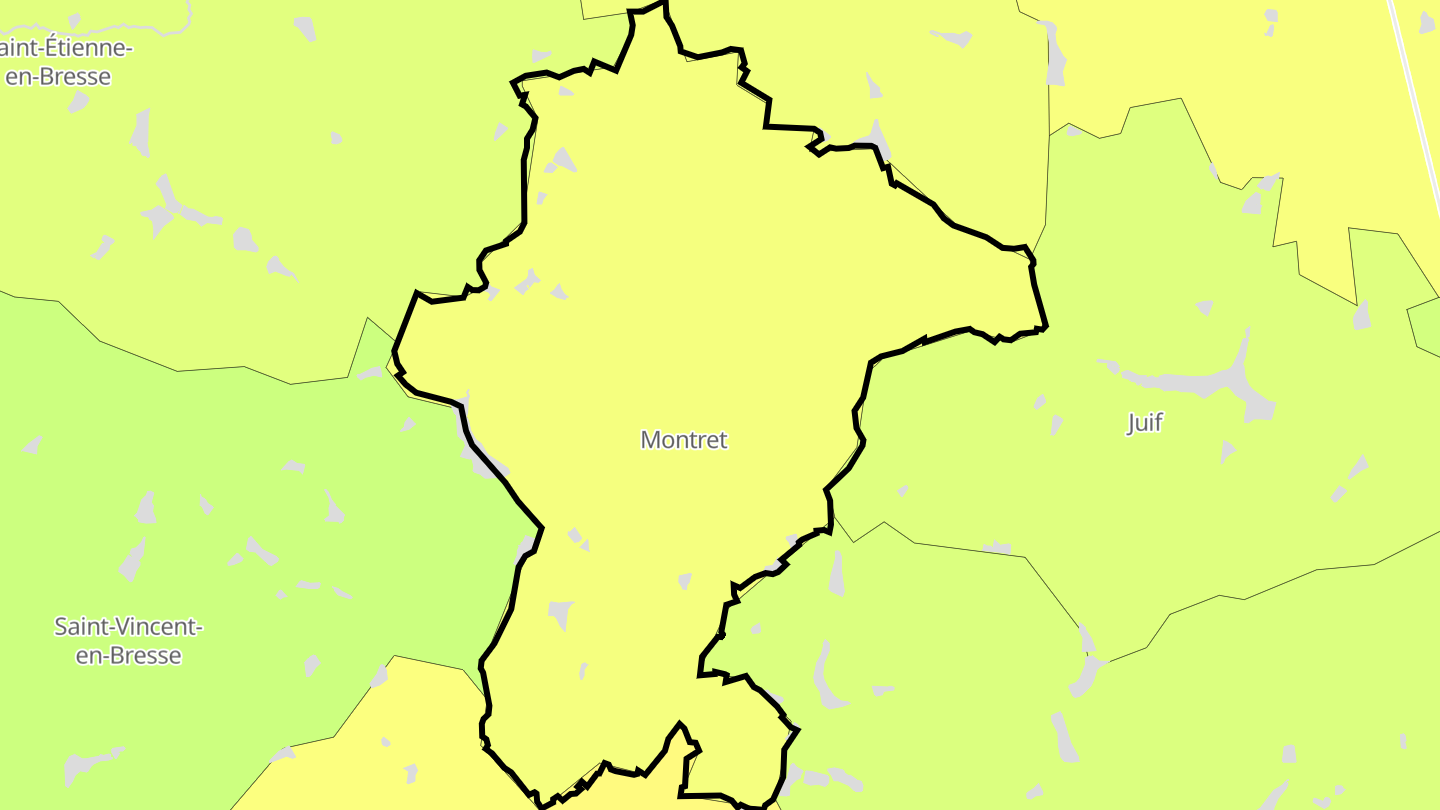 Carte des prix de l'immobilier Montret