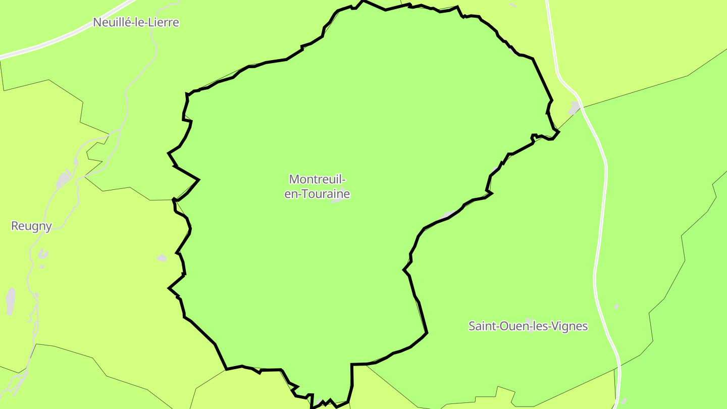Carte des prix de l'immobilier Montreuil-en-Touraine