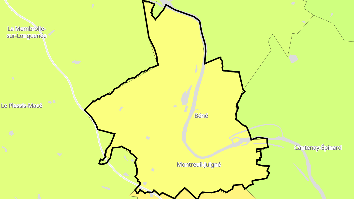 Carte des prix de l'immobilier Montreuil-Juigné