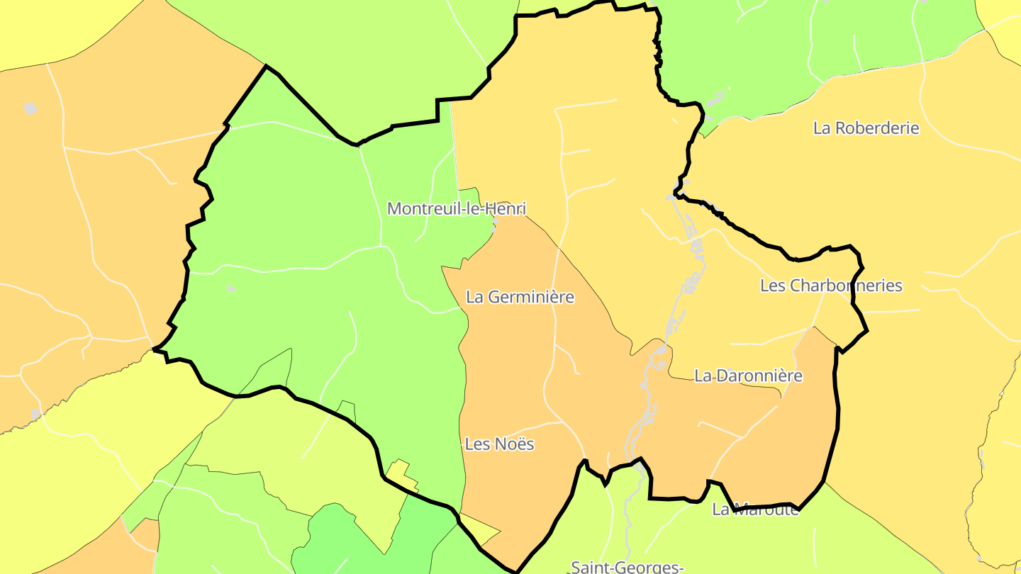 Carte des prix de l'immobilier Montreuil-le-Henri