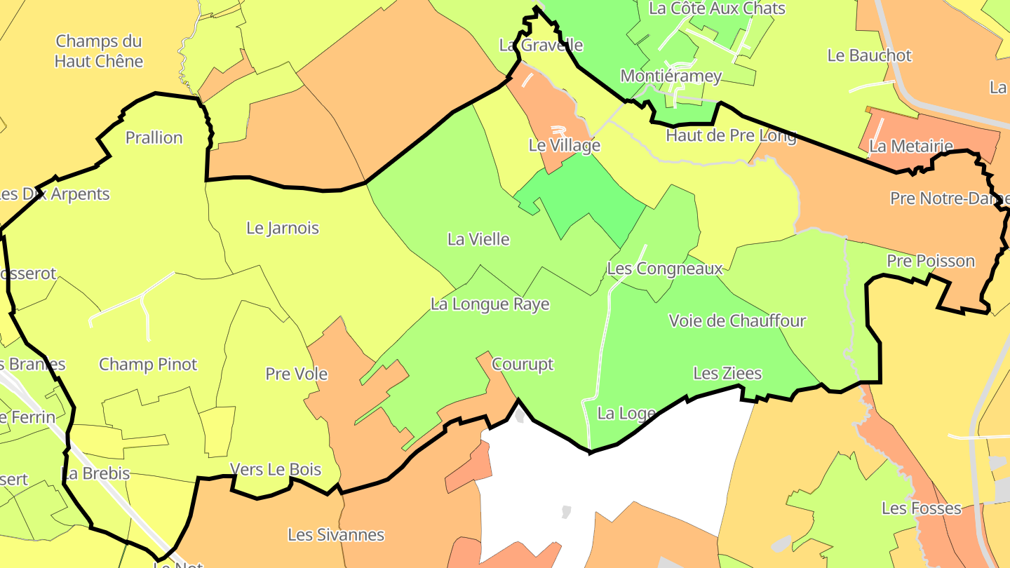 Carte des prix de l'immobilier Montreuil-sur-Barse