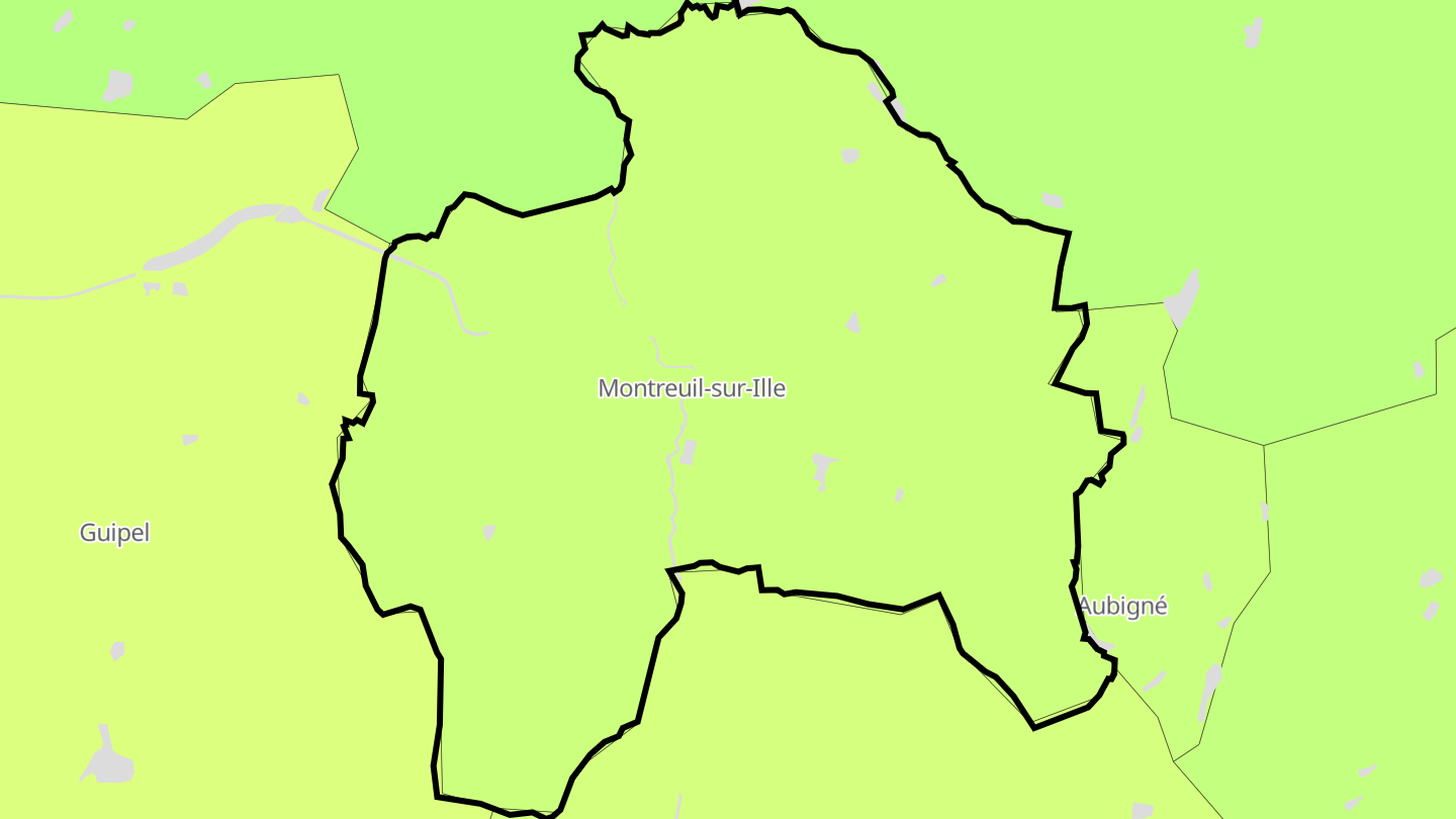 Carte des prix de l'immobilier Montreuil-sur-Ille