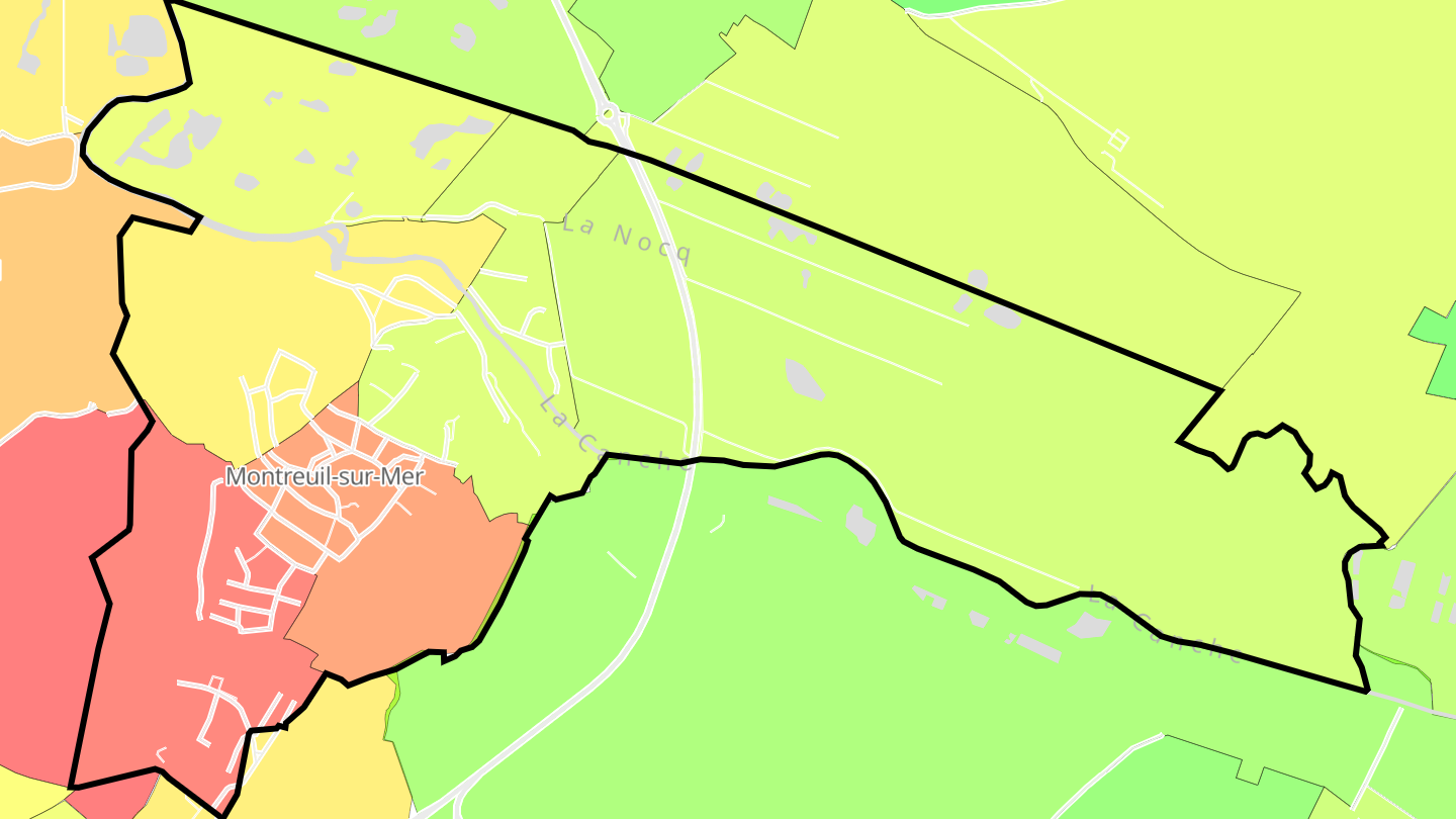 Carte des prix de l'immobilier Montreuil-sur-Mer