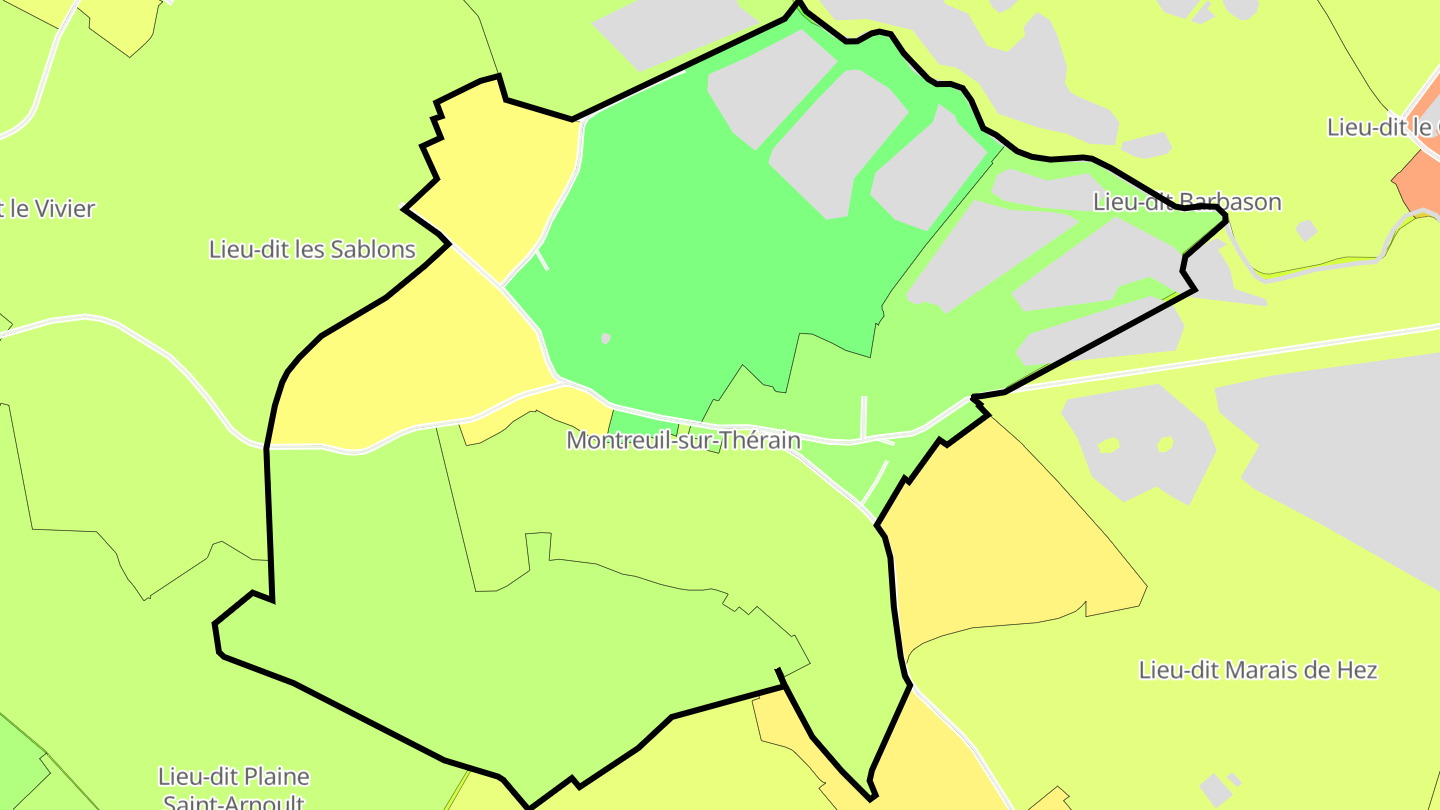 Carte des prix de l'immobilier Montreuil-sur-Thérain