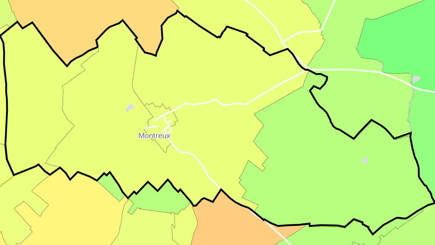 Carte des prix de l'immobilier Montreux