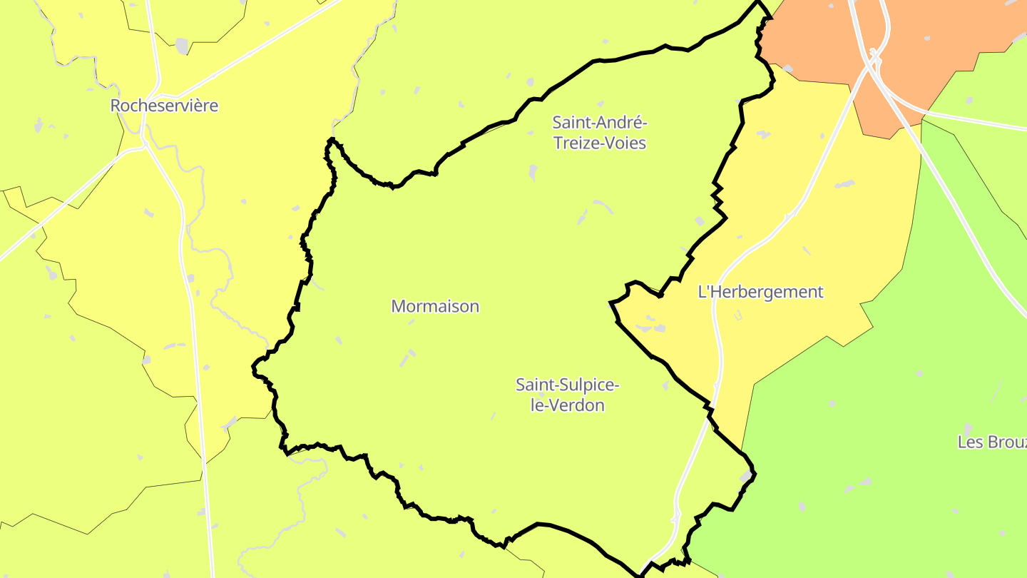 Carte des prix de l'immobilier Montréverd