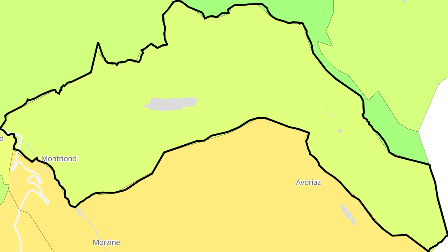 Carte des prix de l'immobilier Montriond