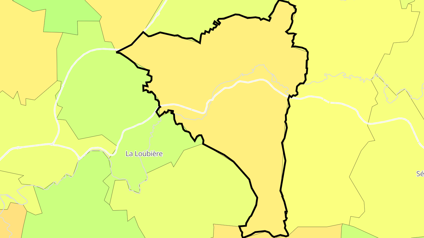 Carte des prix de l'immobilier Montrozier
