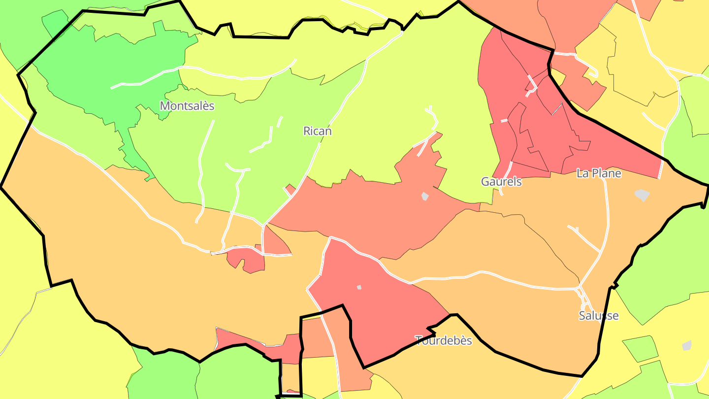 Carte des prix de l'immobilier Montsalès