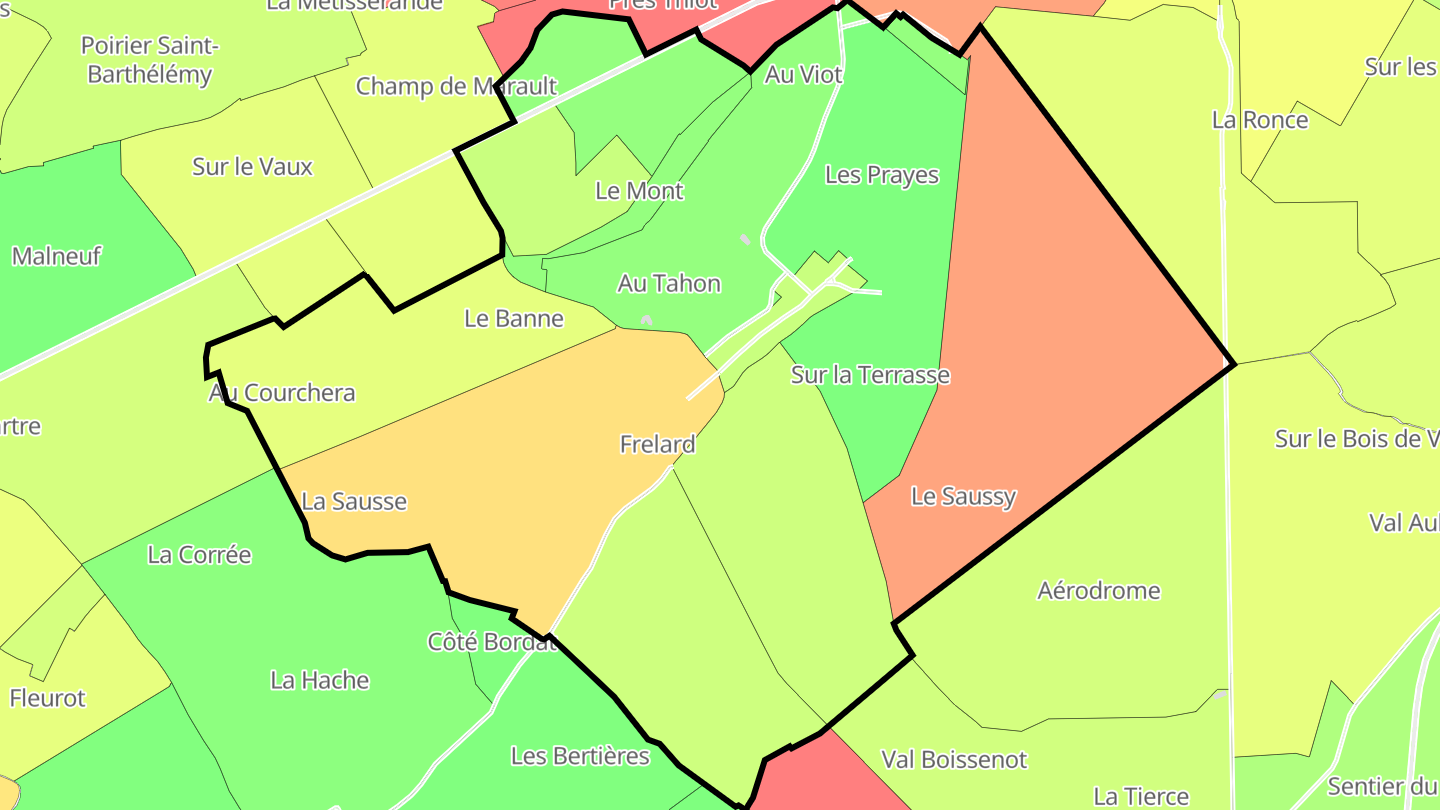 Carte des prix de l'immobilier Montsaon