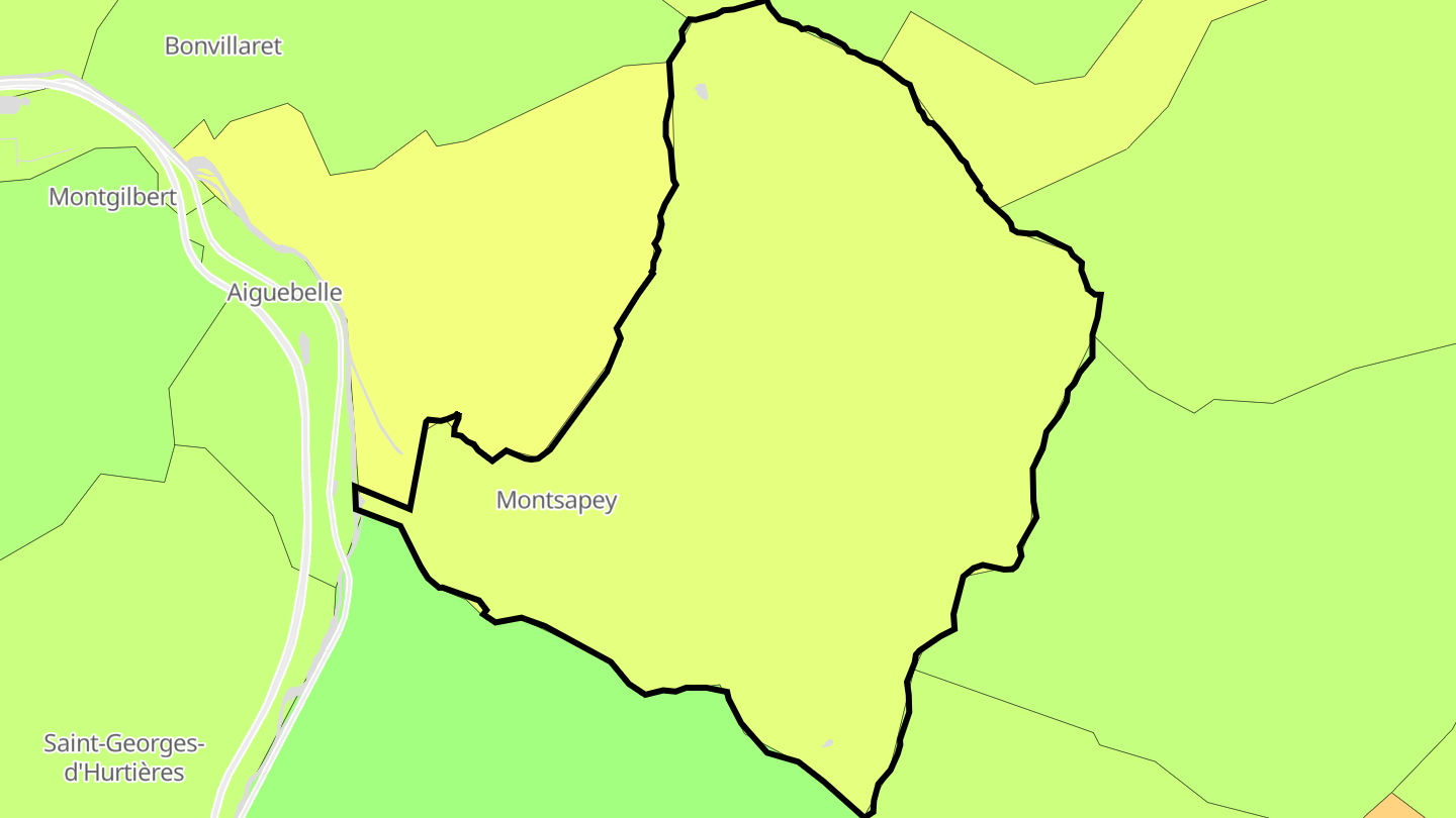 Carte des prix de l'immobilier Montsapey