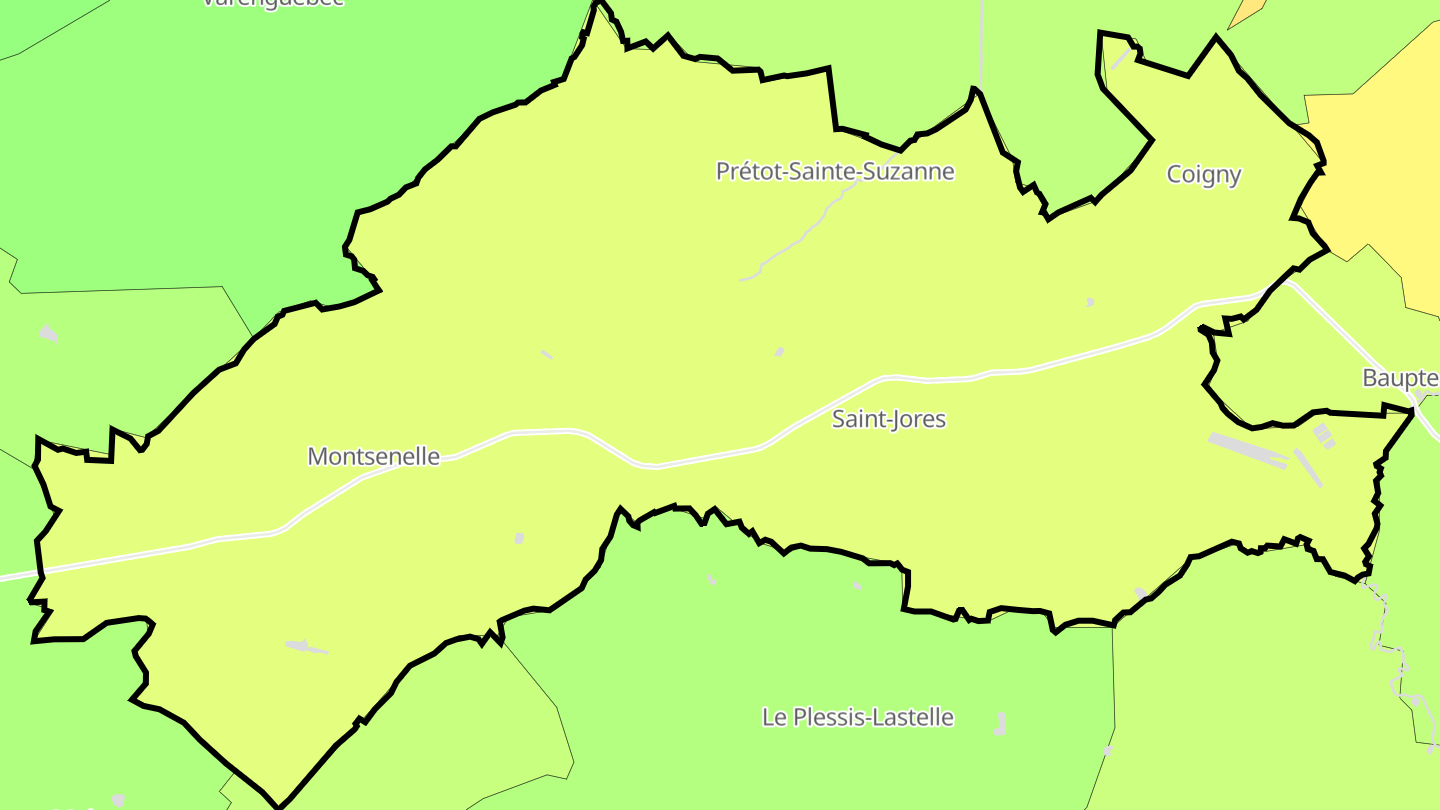 Carte des prix de l'immobilier Montsenelle