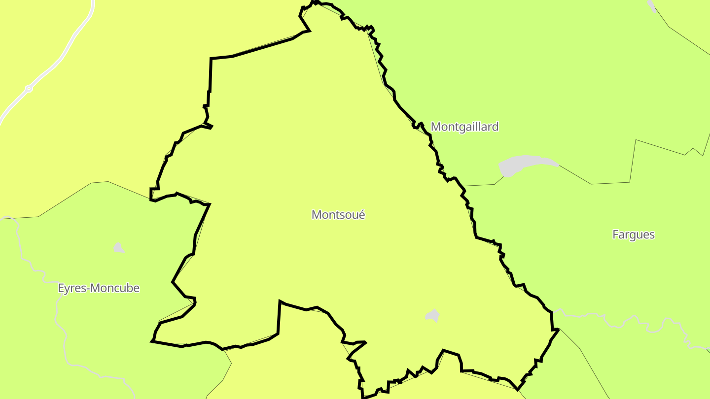 Carte des prix de l'immobilier Montsoué