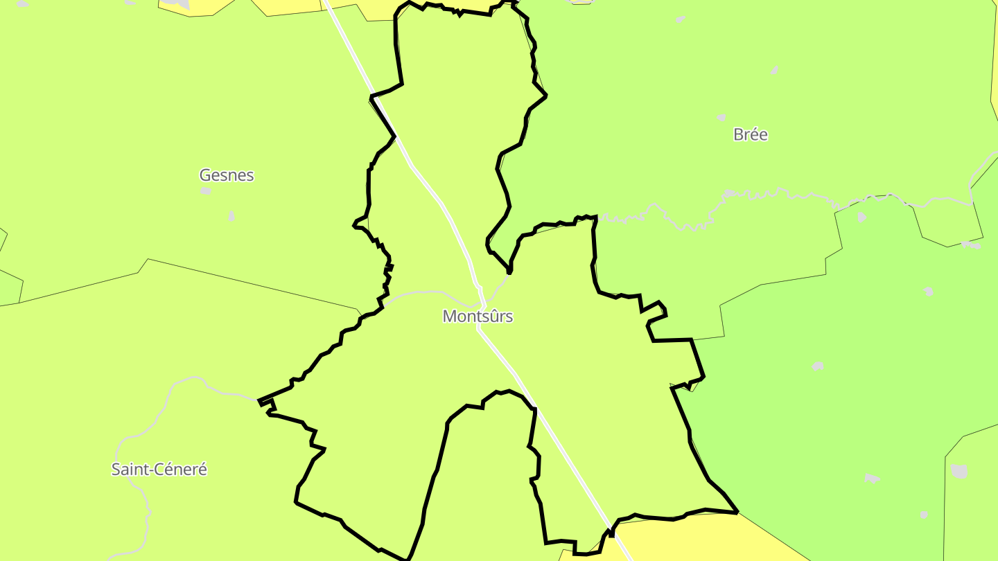 Carte des prix de l'immobilier Montsûrs