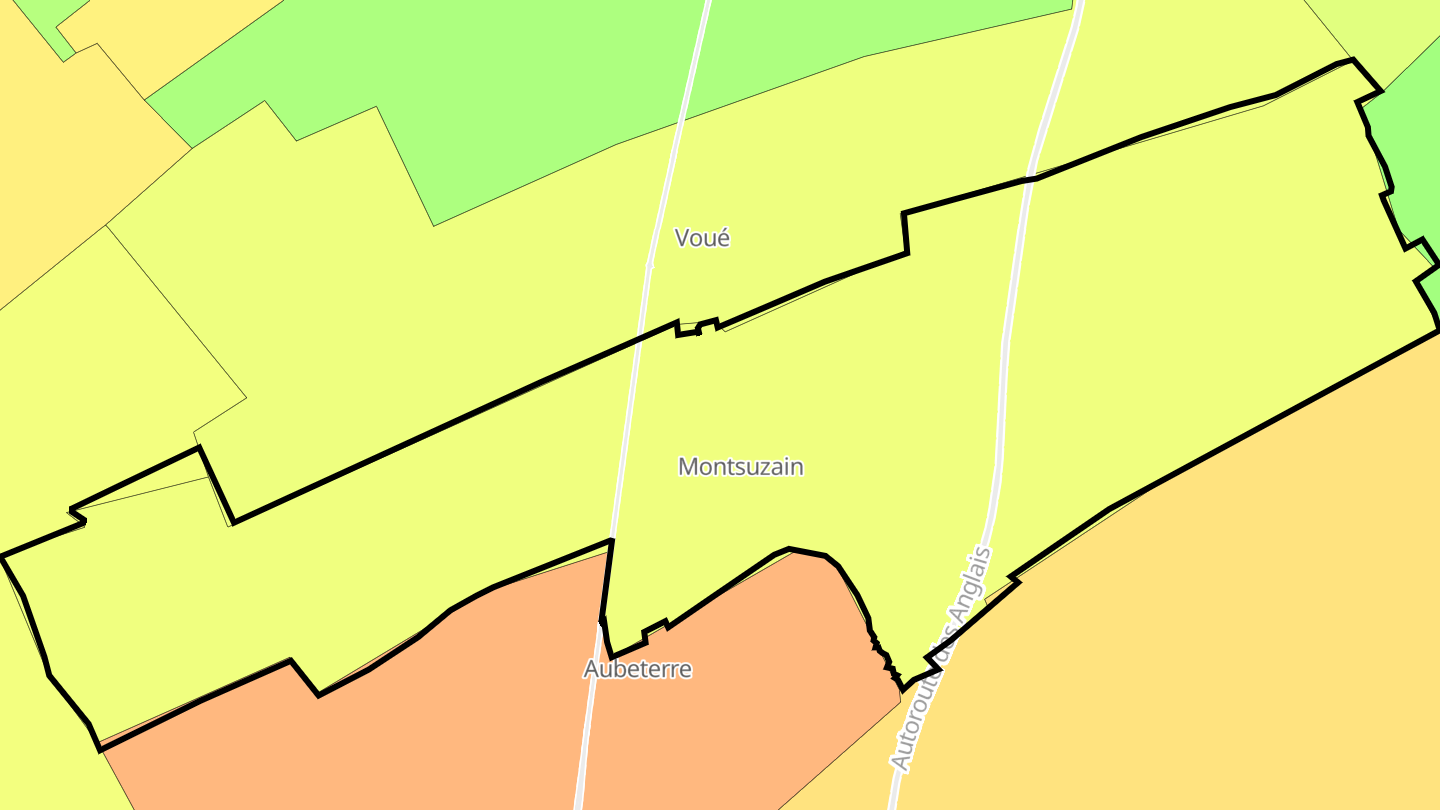 Carte des prix de l'immobilier Montsuzain