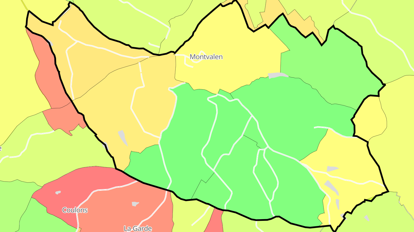 Carte des prix de l'immobilier Montvalen