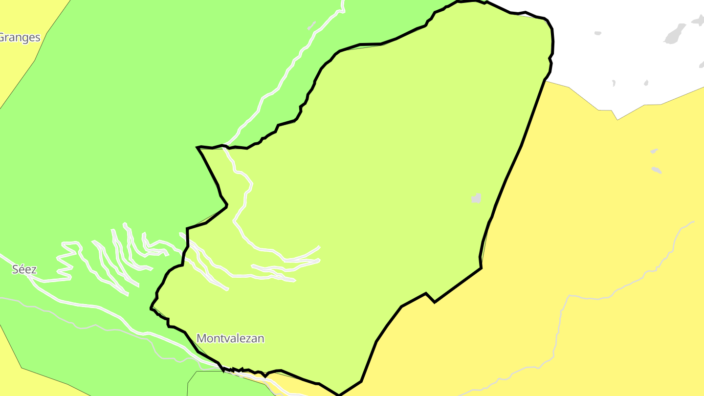 Carte des prix de l'immobilier Montvalezan