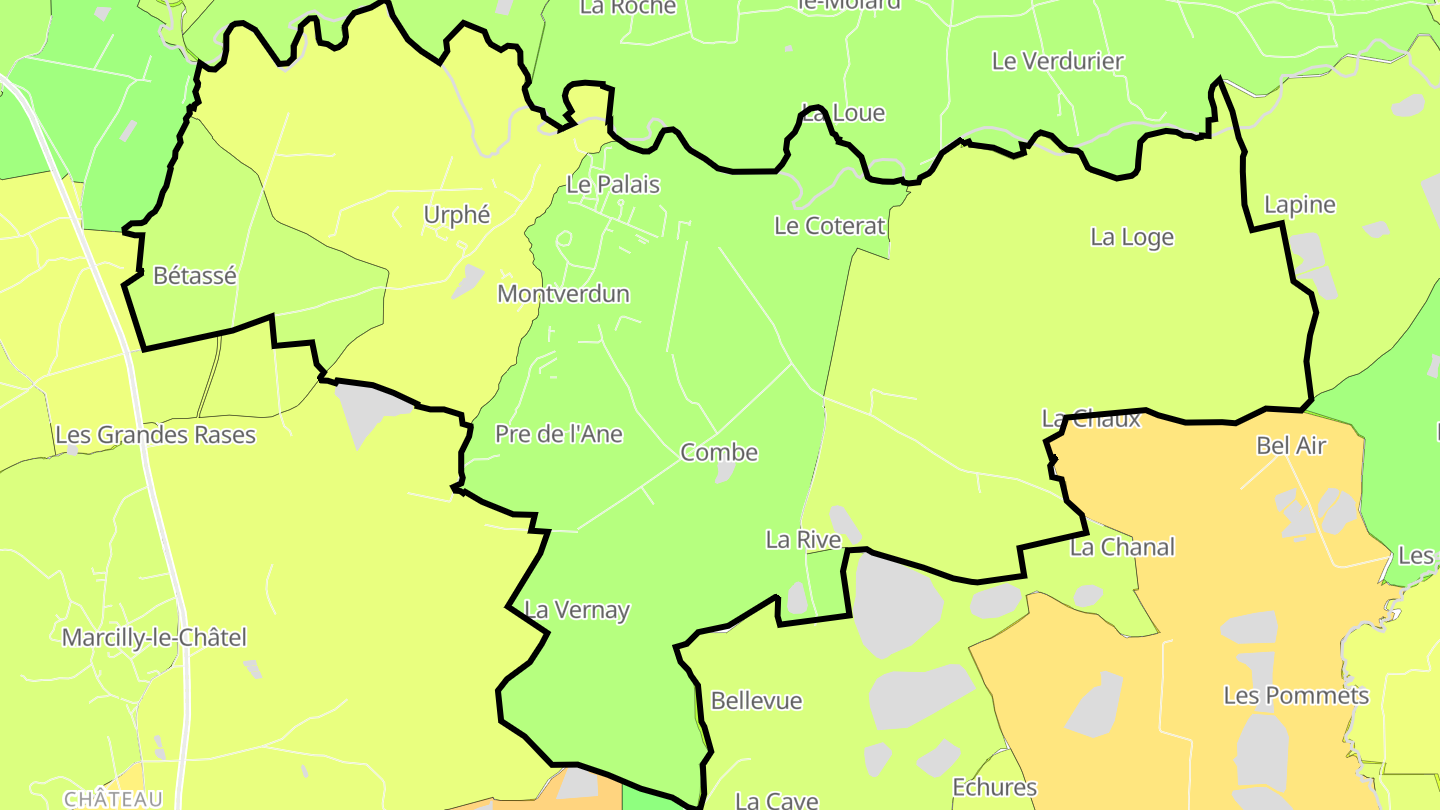 Carte des prix de l'immobilier Montverdun