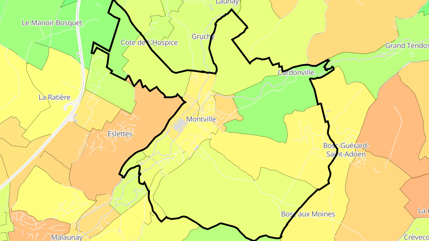 Carte des prix de l'immobilier Montville
