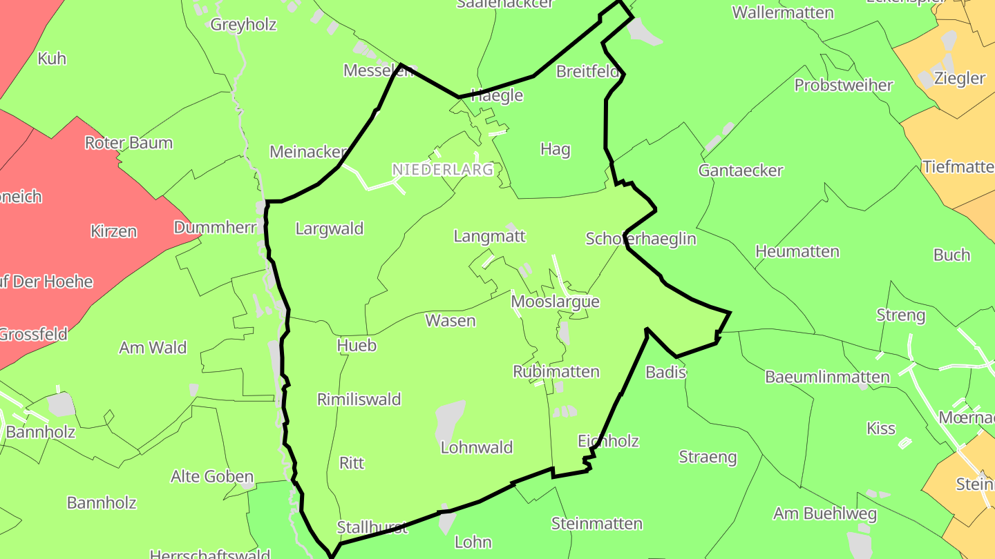 Carte des prix de l'immobilier Mooslargue