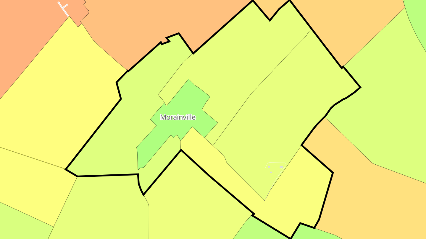 Carte des prix de l'immobilier Morainville