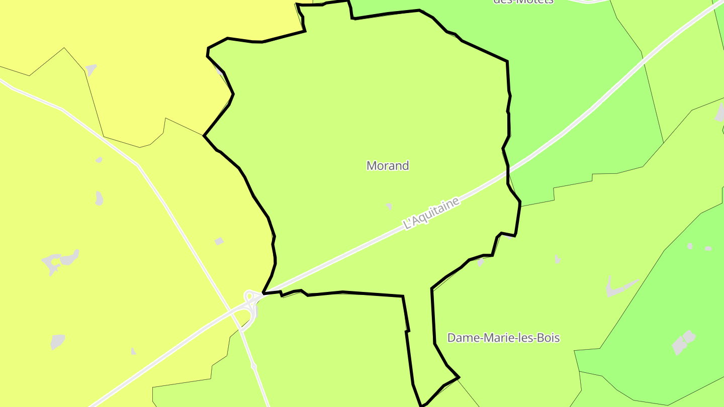 Carte des prix de l'immobilier Morand
