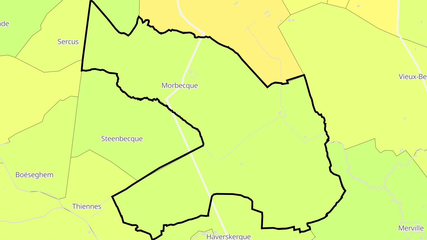 Carte des prix de l'immobilier Morbecque