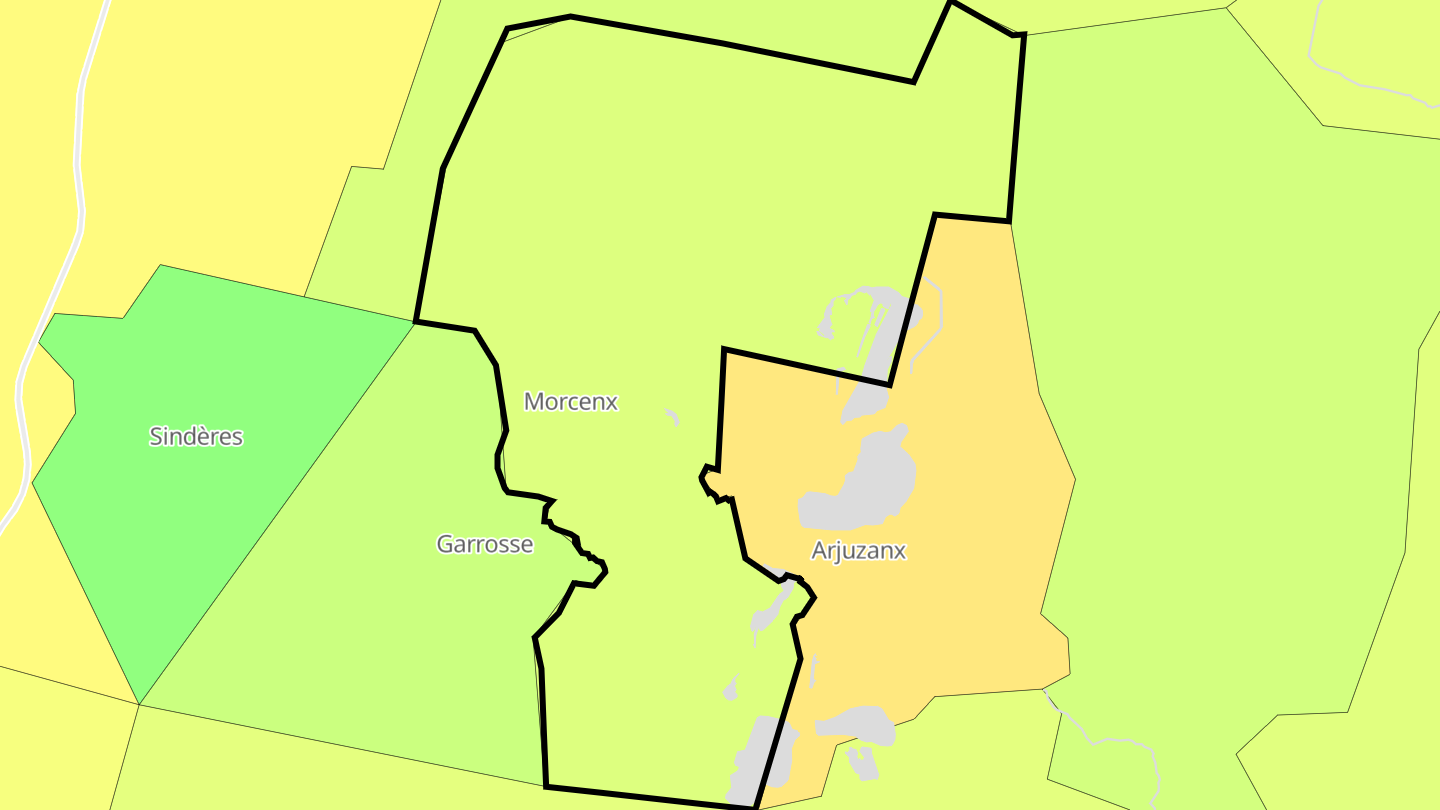 Carte des prix de l'immobilier Morcenx