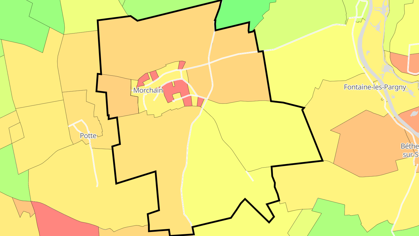 Carte des prix de l'immobilier Morchain