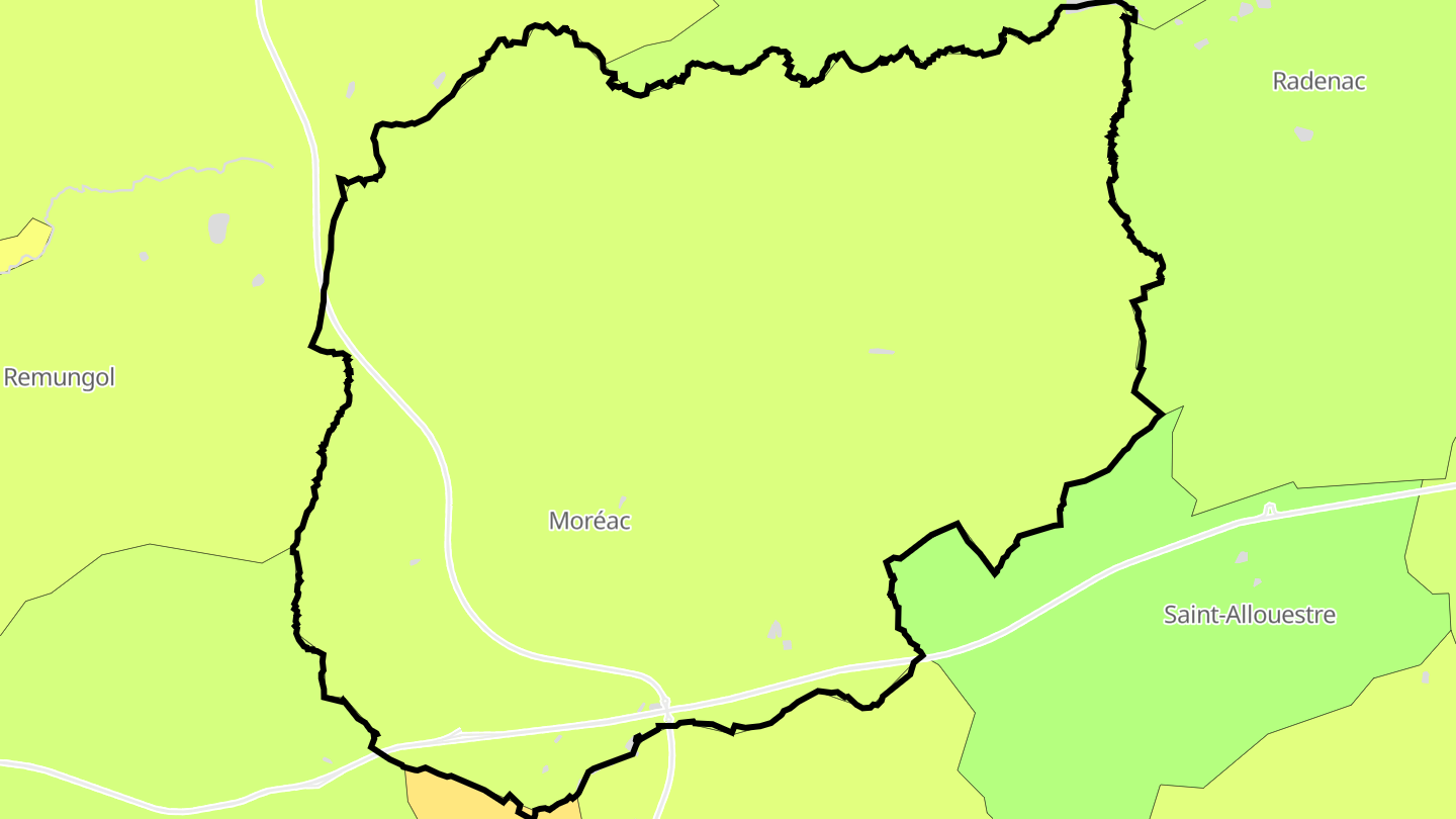 Carte des prix de l'immobilier Moréac