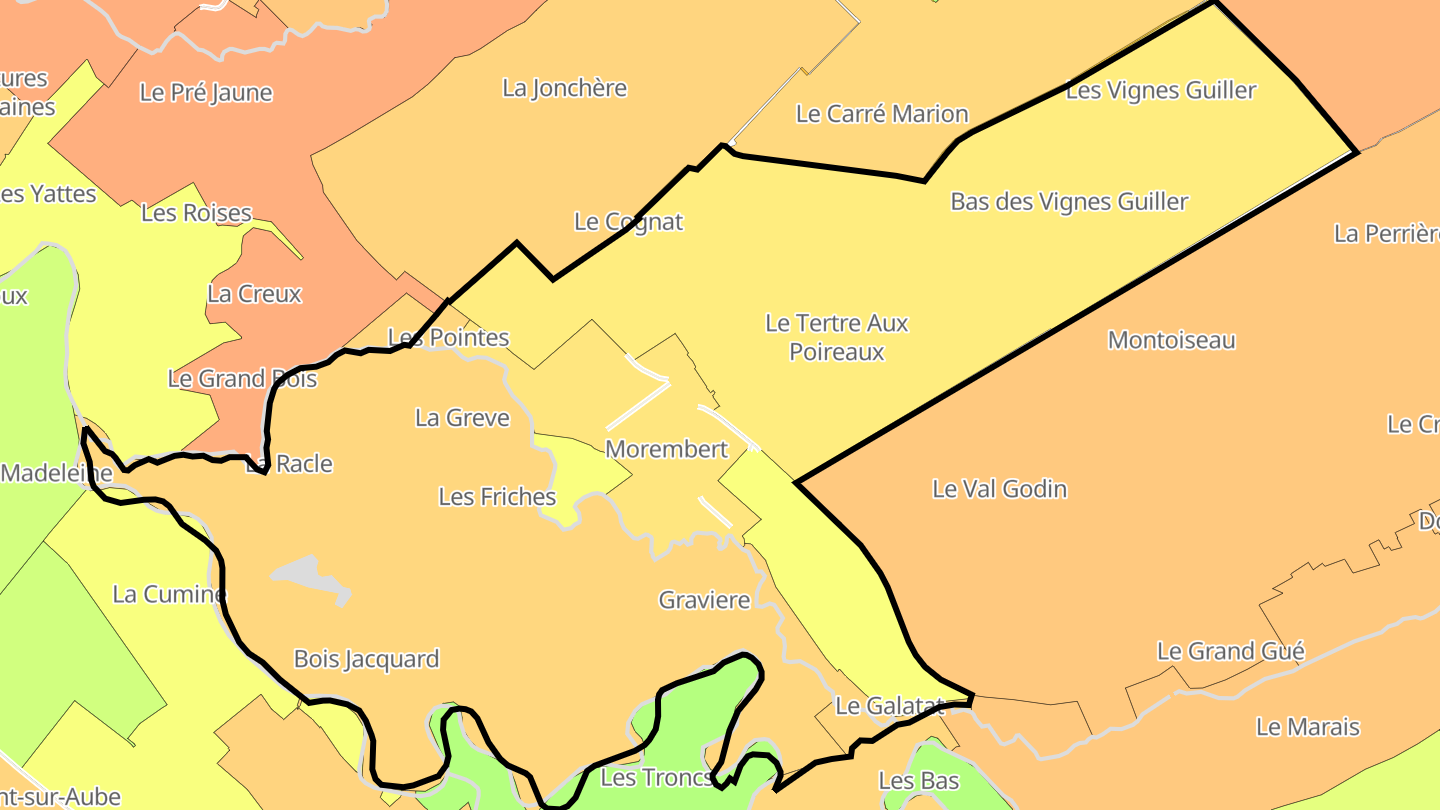 Carte des prix de l'immobilier Morembert