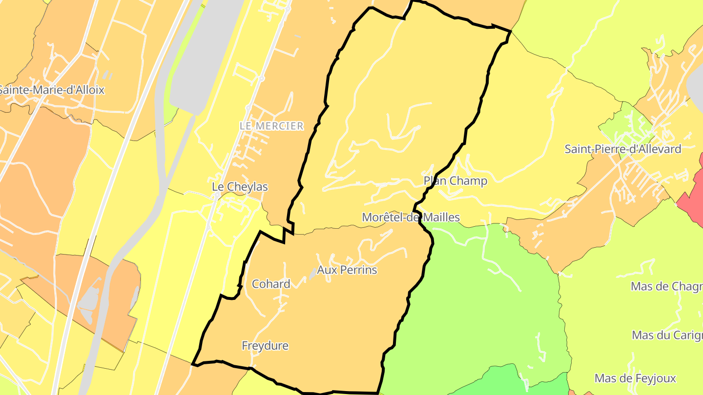 Carte des prix de l'immobilier Morêtel-de-Mailles