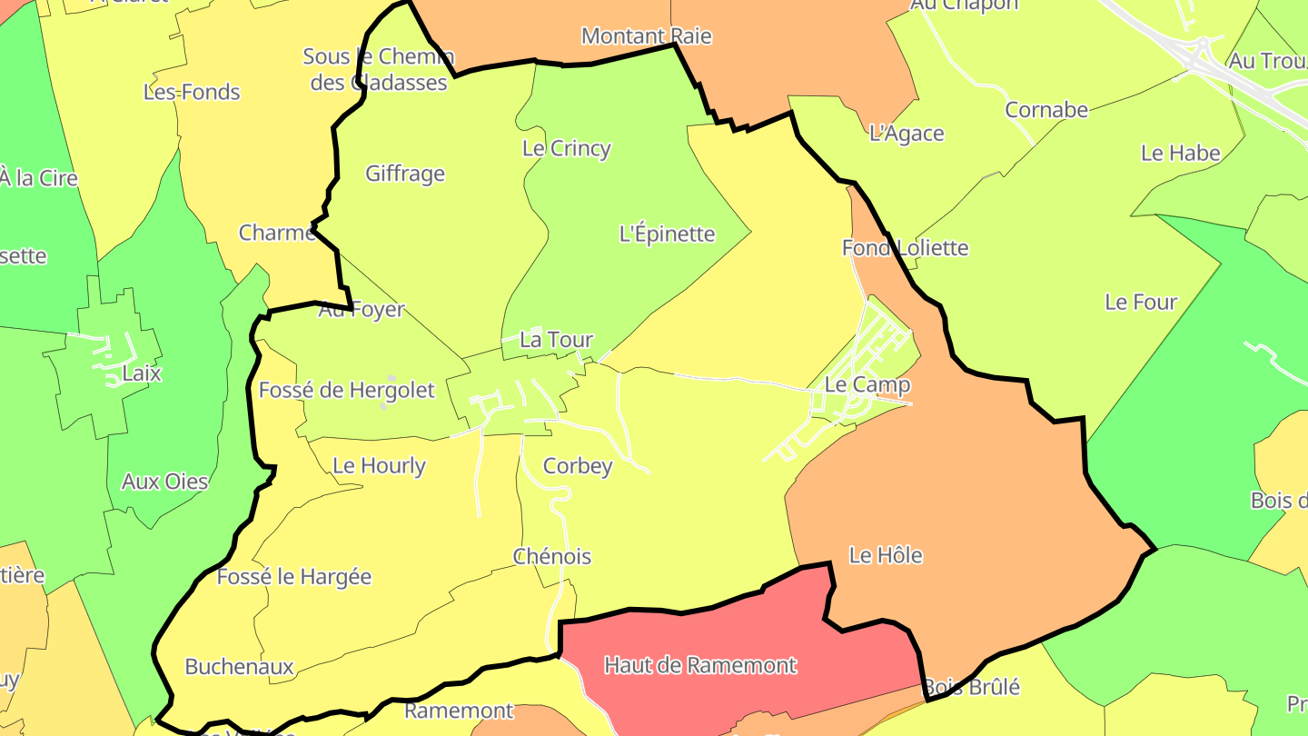 Carte des prix de l'immobilier Morfontaine