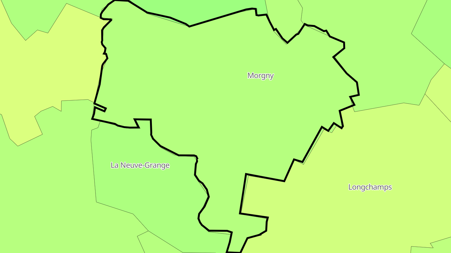 Carte des prix de l'immobilier Morgny