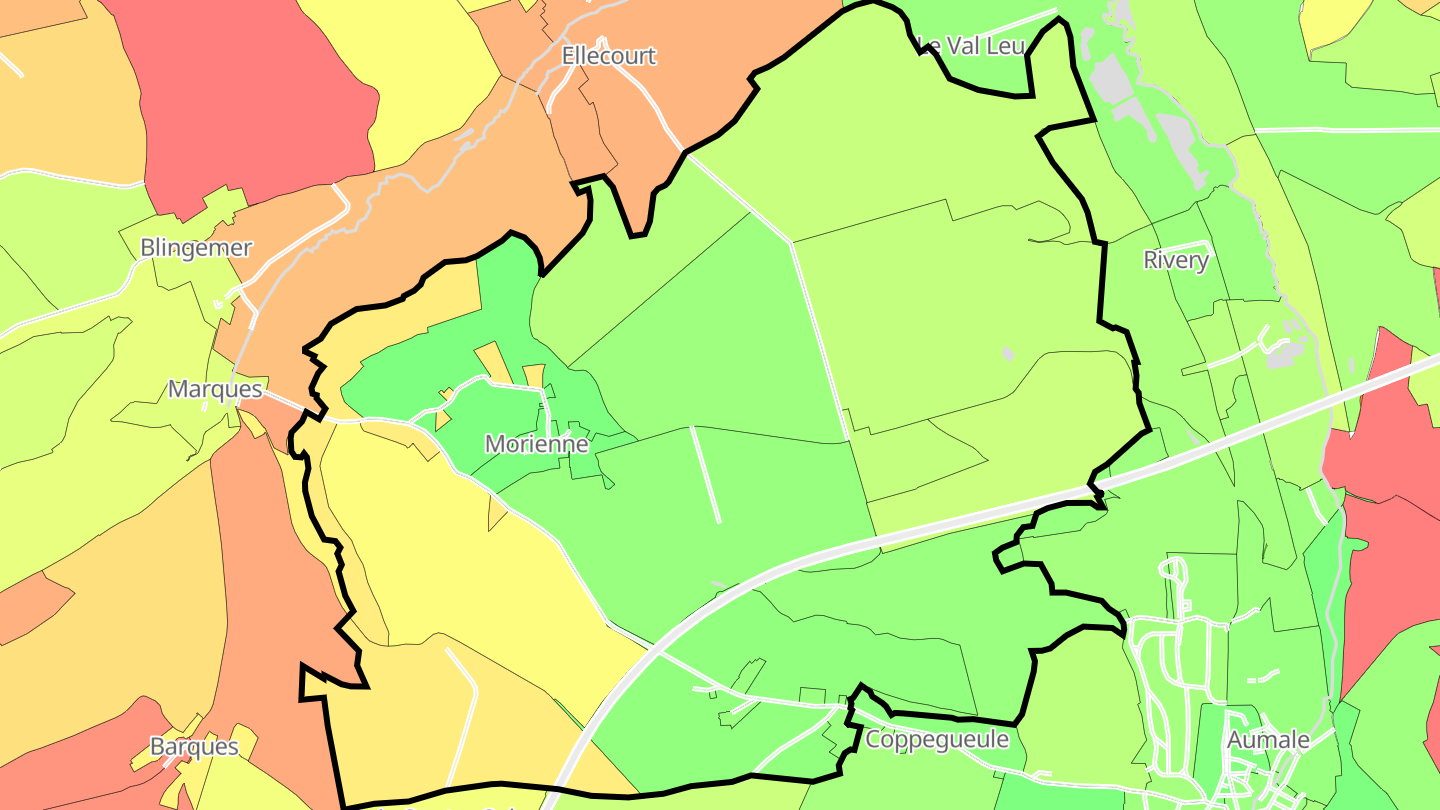 Carte des prix de l'immobilier Morienne