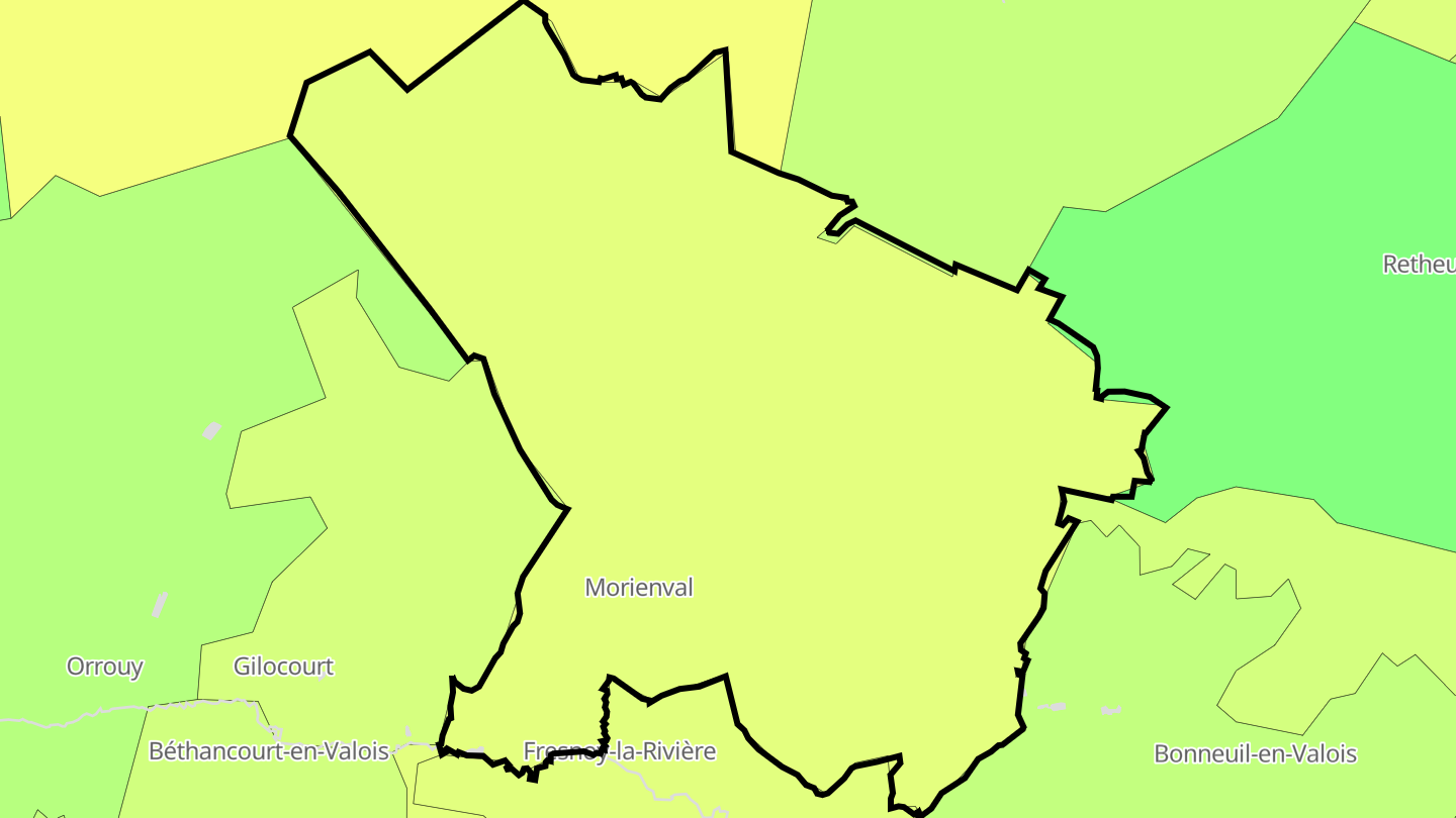 Carte des prix de l'immobilier Morienval
