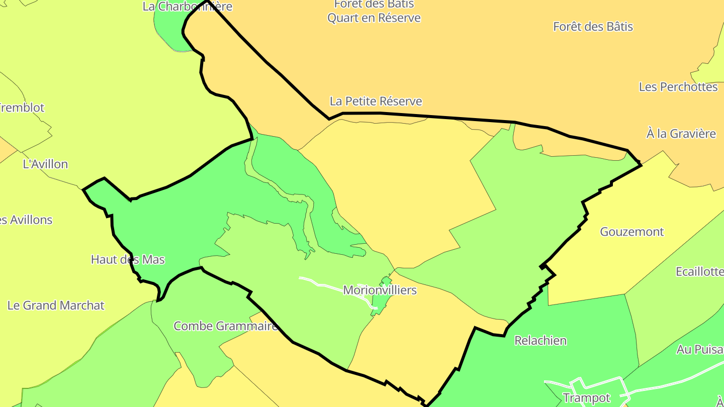 Carte des prix de l'immobilier Morionvilliers