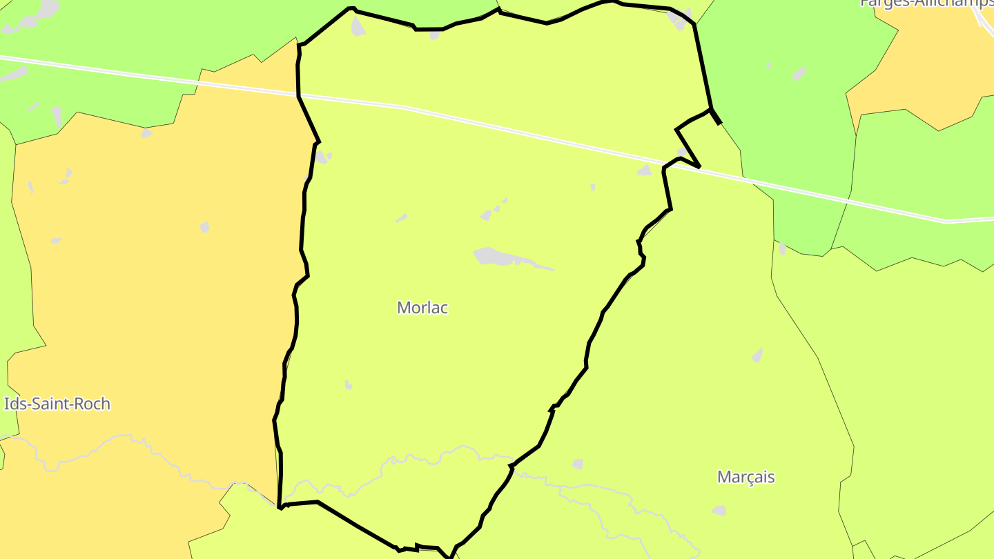 Carte des prix de l'immobilier Morlac