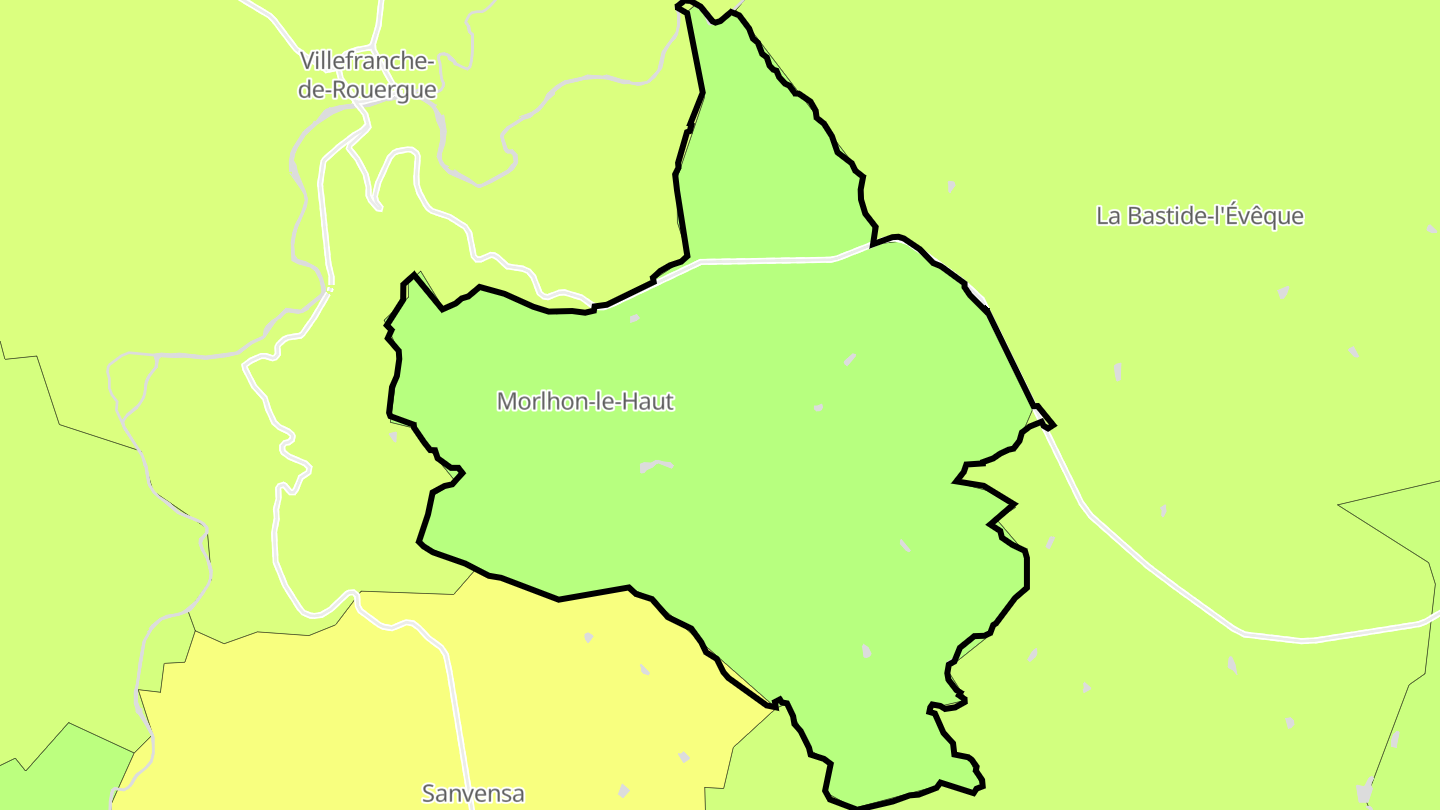 Carte des prix de l'immobilier Morlhon-le-Haut