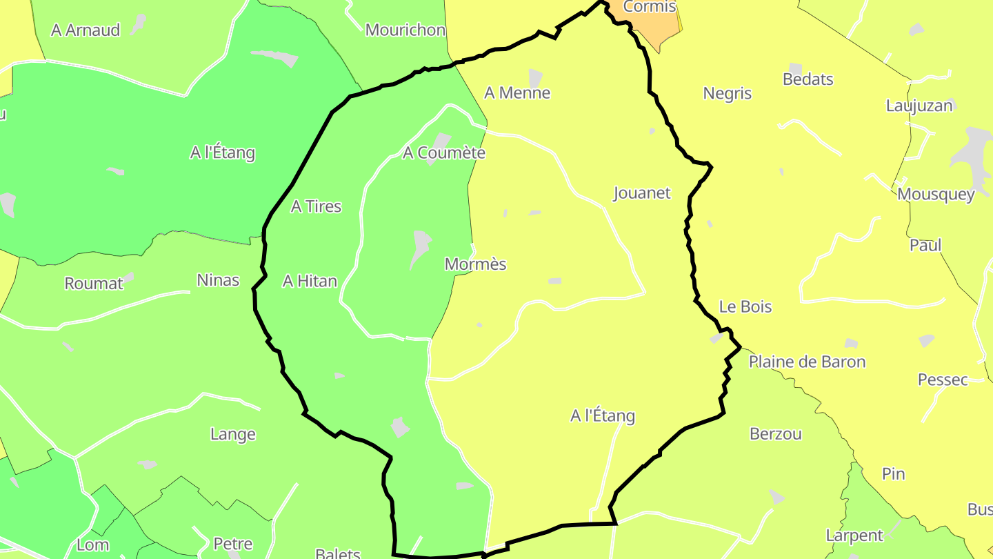 Carte des prix de l'immobilier Mormès