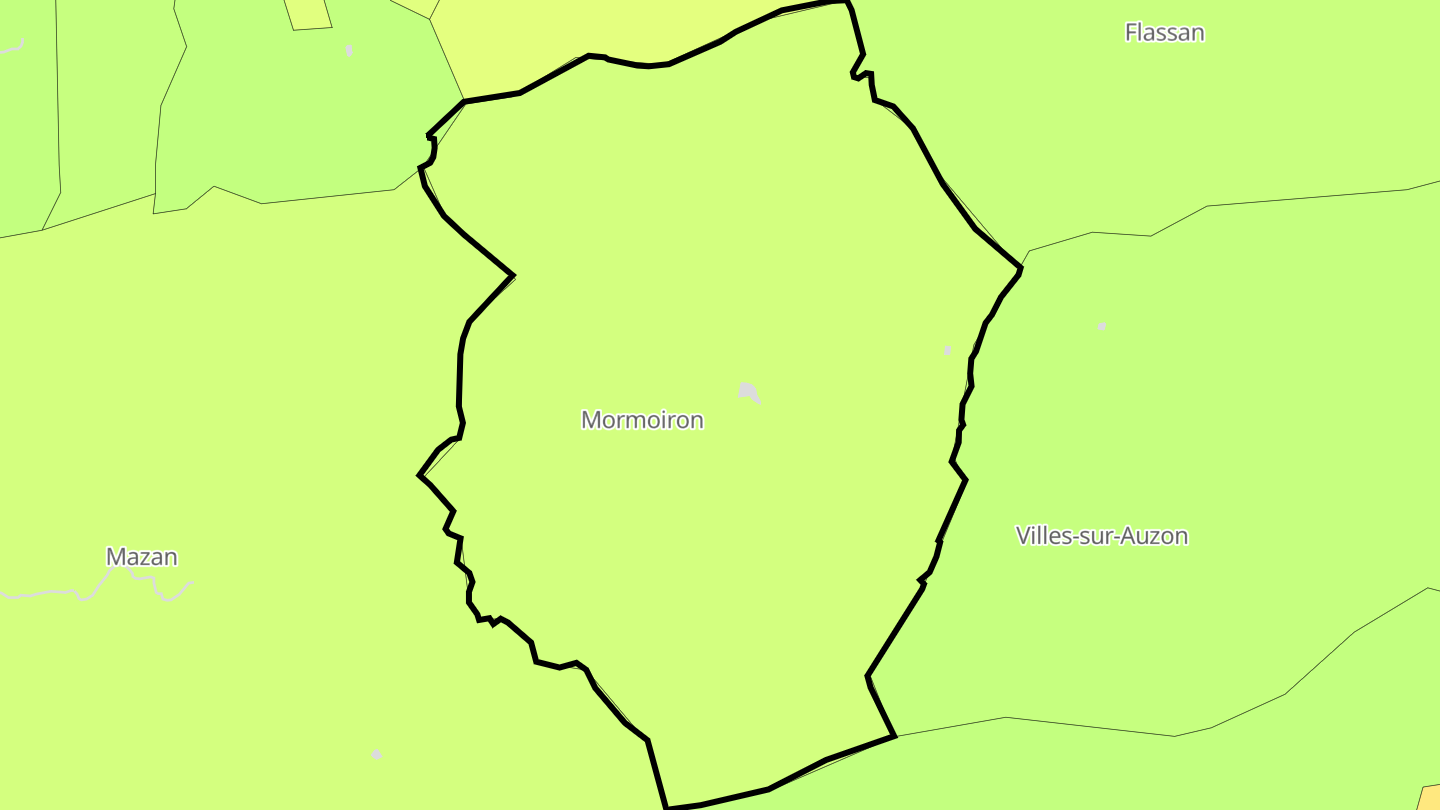 Carte des prix de l'immobilier Mormoiron