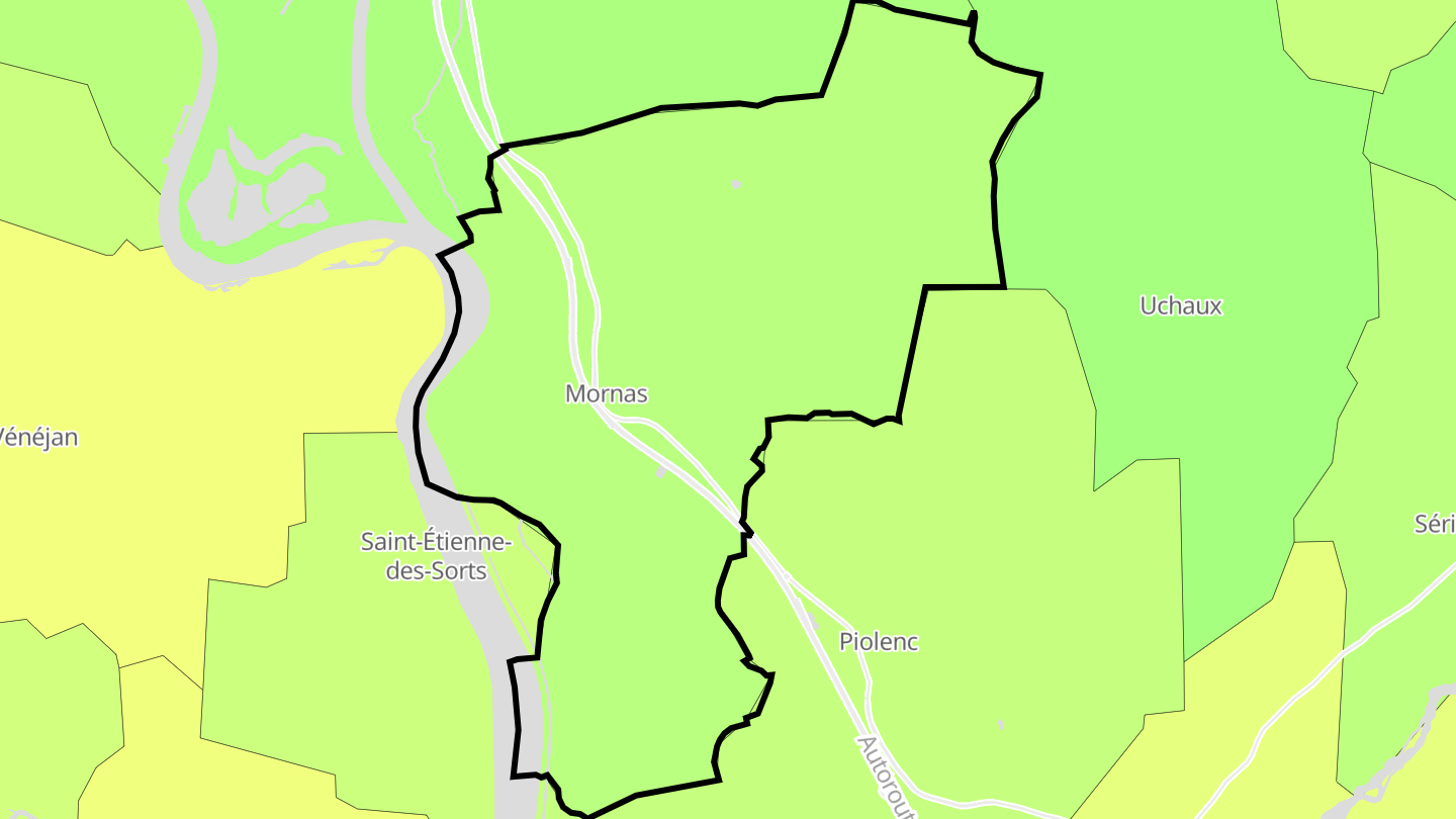 Carte des prix de l'immobilier Mornas