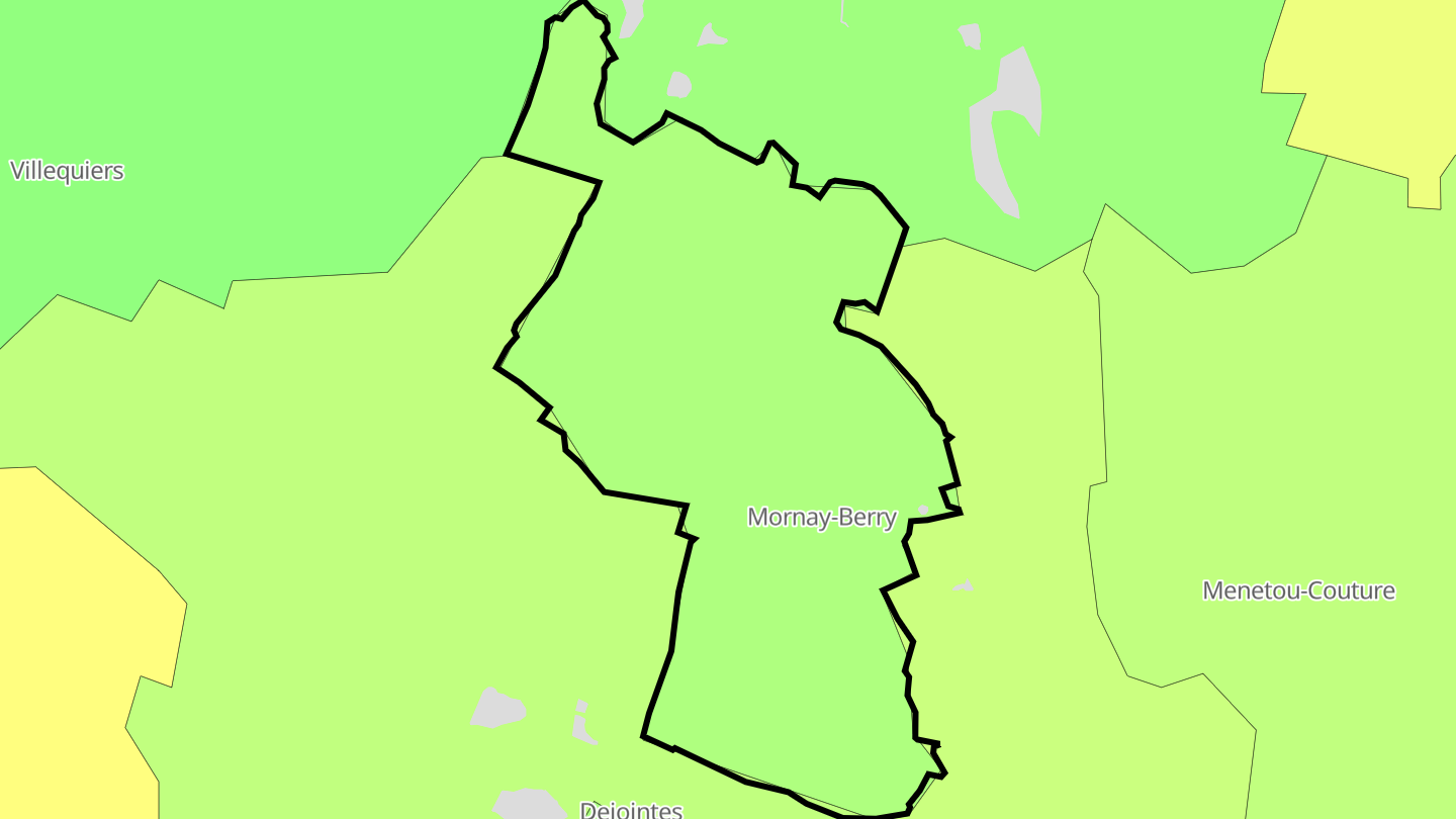 Carte des prix de l'immobilier Mornay-Berry