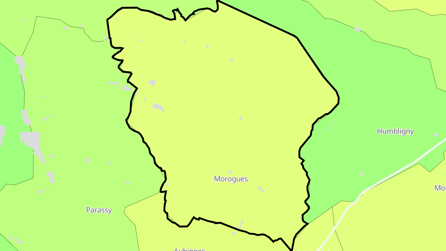 Carte des prix de l'immobilier Morogues
