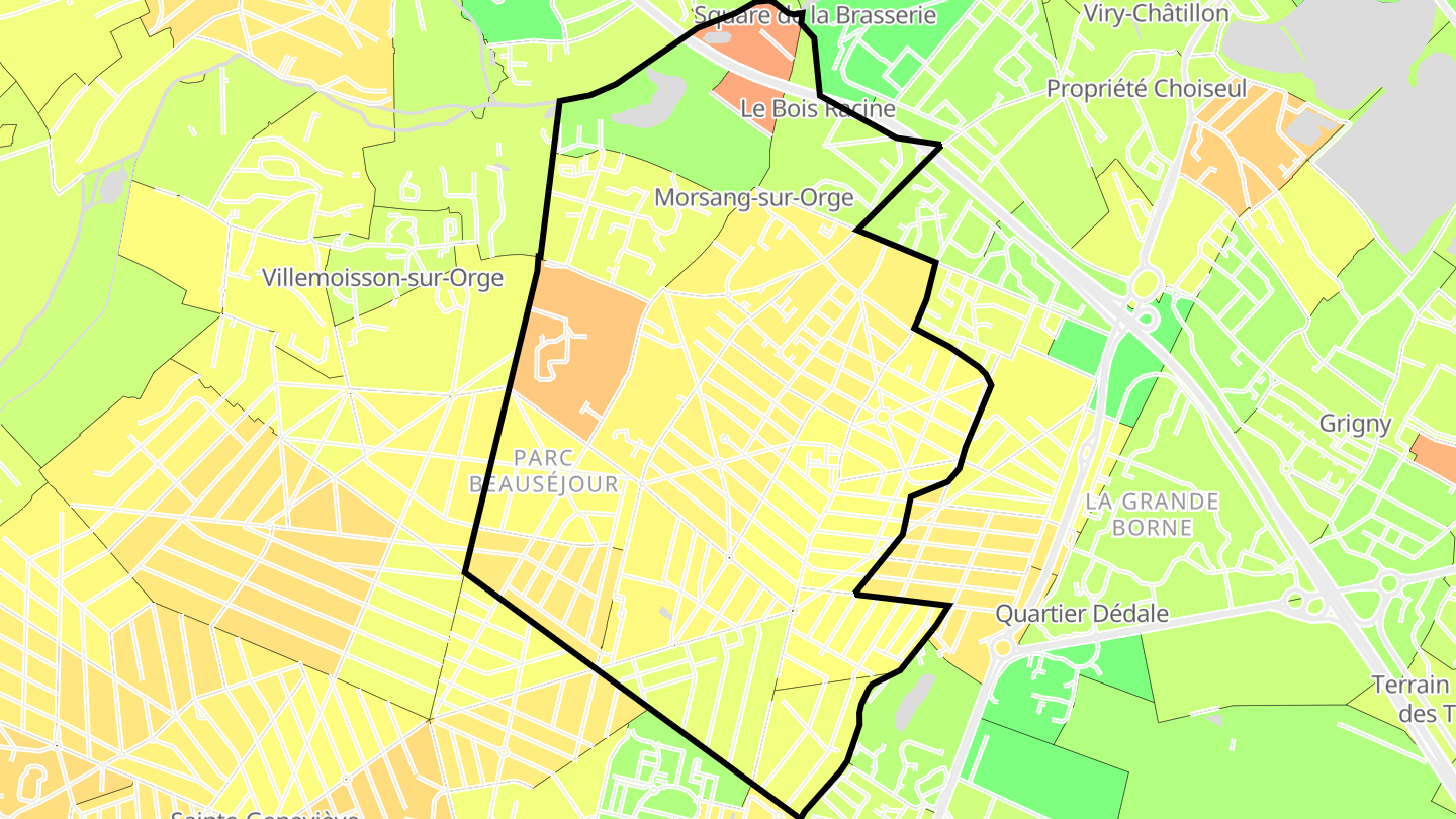 Carte des prix de l'immobilier Morsang-sur-Orge