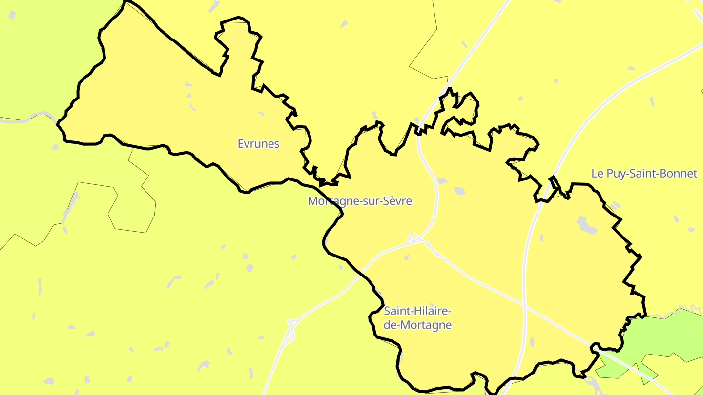 Carte des prix de l'immobilier Mortagne-sur-Sèvre