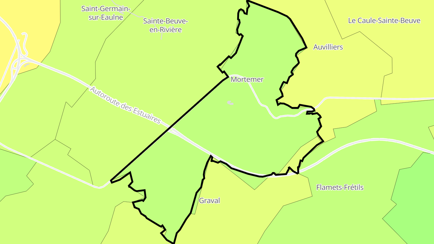 Carte des prix de l'immobilier Mortemer