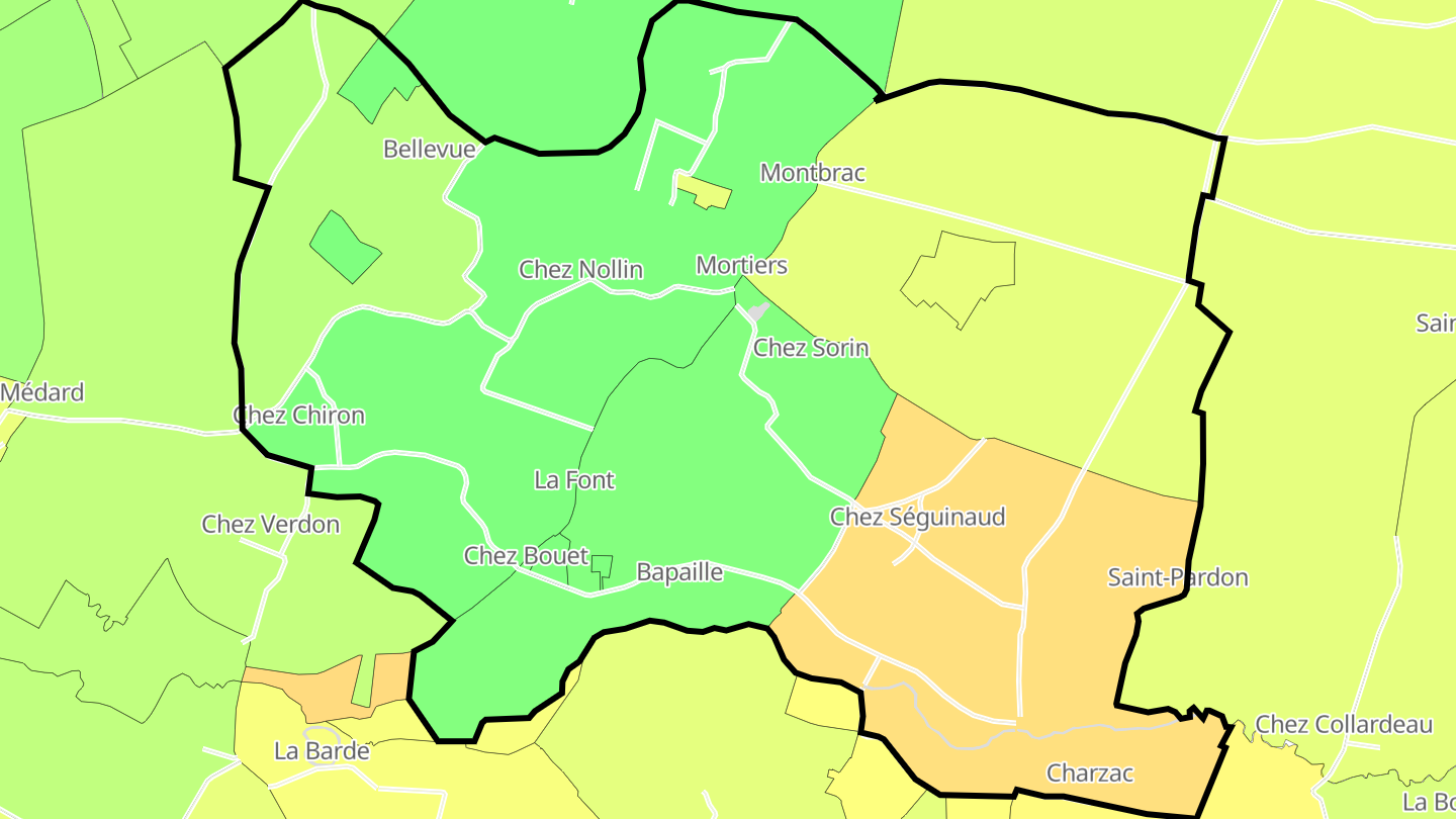Carte des prix de l'immobilier Mortiers